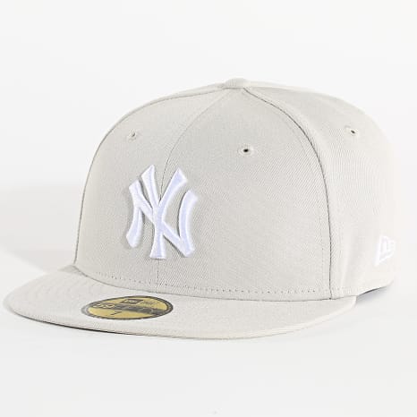 New Era - Casquette Fitted MLB Basic Patch 59Fifty NY New York Yankees 60424308 Beige