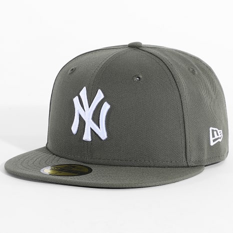 New Era - Casquette Fitted MLB Basic Patch 59Fifty NY New York Yankees 60424309 Vert Kaki