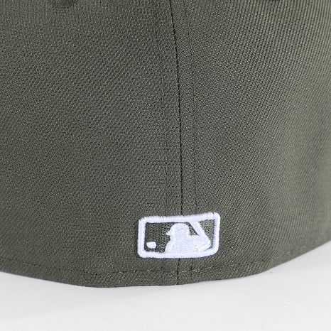 New Era - Casquette Fitted MLB Basic Patch 59Fifty NY New York Yankees 60424309 Vert Kaki