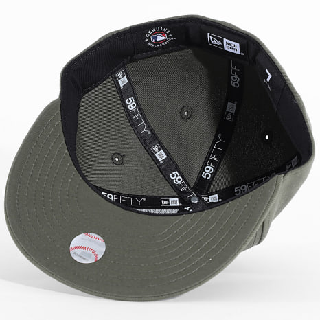 New Era - Casquette Fitted MLB Basic Patch 59Fifty NY New York Yankees 60424309 Vert Kaki