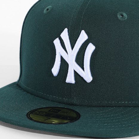 New Era - Casquette Fitted MLB Basic Patch 59Fifty NY New York Yankees 60941126 Vert Foncé