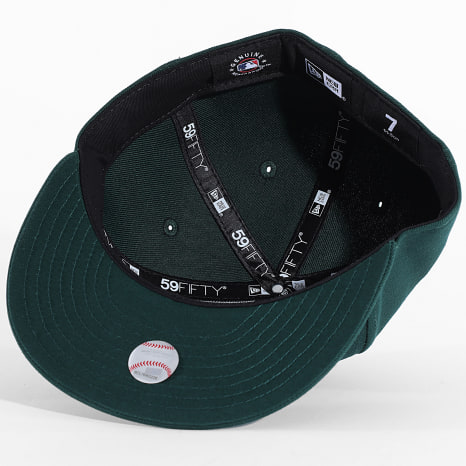 New Era - Casquette Fitted MLB Basic Patch 59Fifty NY New York Yankees 60941126 Vert Foncé