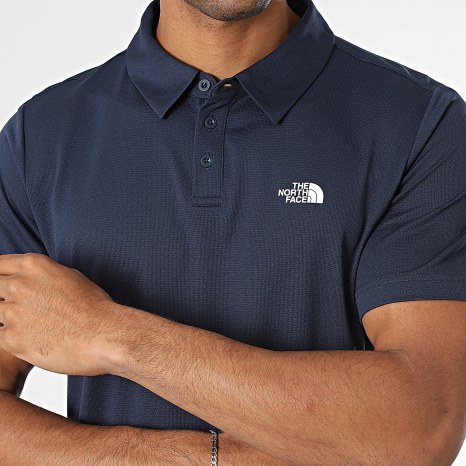 The North Face - Polo Manches Courtes Tanken A2WAZ Bleu Marine