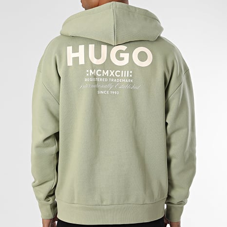 Hugo Blue - Sweat Zippé Capuche Oversize Nardimez 50520017 Vert Clair