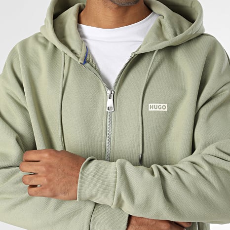 Hugo Blue - Sweat Zippé Capuche Oversize Nardimez 50520017 Vert Clair