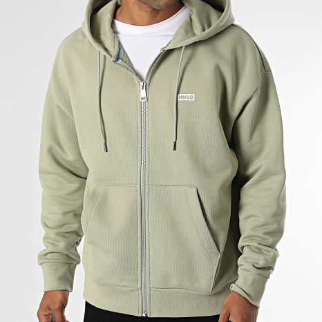 Hugo Blue - Sweat Zippé Capuche Oversize Nardimez 50520017 Vert Clair