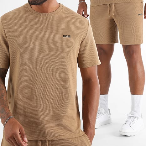 BOSS - Ensemble Tee Shirt Et Short Waffle 50535891 50535884 Camel