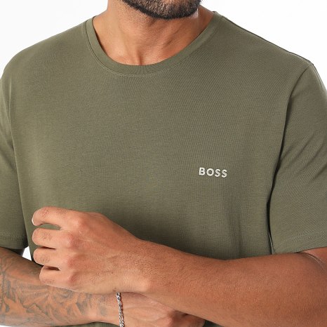 BOSS - Ensemble Tee Shirt Et Short Jogging Mix And Match 50515312 50515314 Vert Kaki