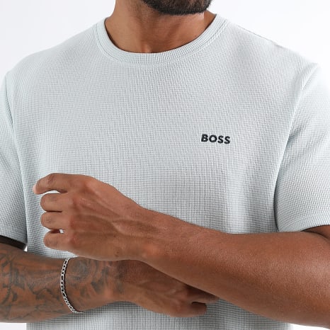 BOSS - Ensemble Tee Shirt Et Short Waffle 50535891 50535884 Bleu Ciel