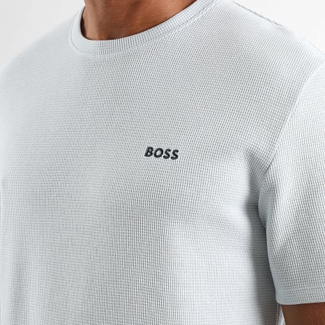 BOSS - Ensemble Tee Shirt Et Short Waffle 50535891 50535884 Bleu Ciel