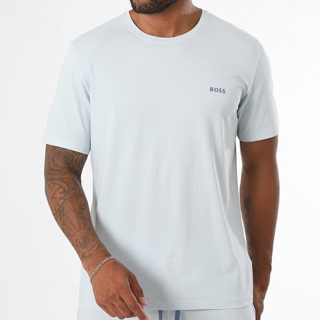 BOSS - Ensemble Tee Shirt Et Short Mix And Match 50515312 50515314 Bleu Clair