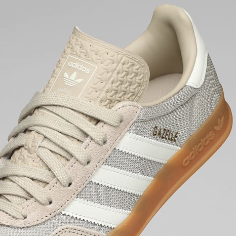 Adidas Originals - Baskets Femme Gazelle Indoor J KI4502 Khaki Three Off White Gold Metallic