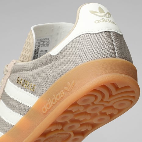 Adidas Originals - Baskets Femme Gazelle Indoor J KI4502 Khaki Three Off White Gold Metallic