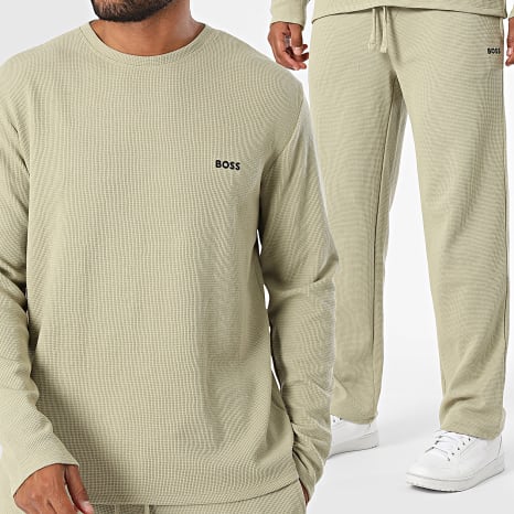 BOSS - Ensemble De Survêtement Waffle 50535870 50535877 Vert Clair