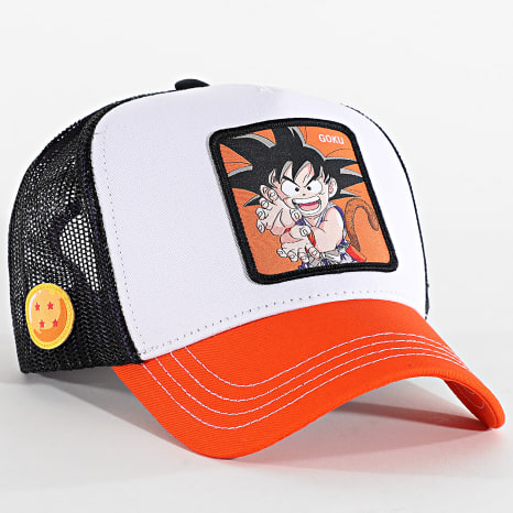 Dragon Ball Z - Casquette Trucker Goku Blanc Orange Noir