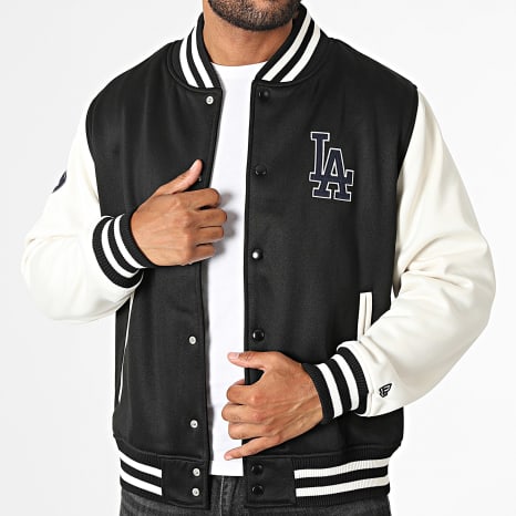 New Era - Veste Bomber LA Los Angeles Dodgers 660897517 Noir Blanc