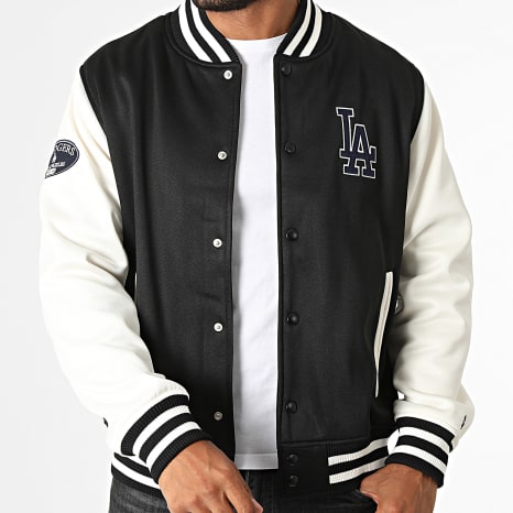 New Era - Veste Bomber LA Los Angeles Dodgers 660897517 Noir Blanc