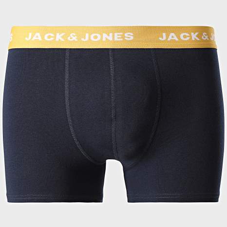 Jack And Jones - Lot De 12 Boxers Solid Bleu Marine Noir Gris Chiné Gris Anthracite Chiné