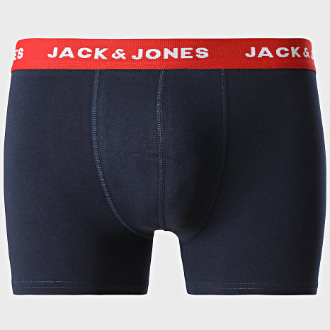 Jack And Jones - Lot De 12 Boxers Solid Bleu Marine Noir Gris Chiné Gris Anthracite Chiné
