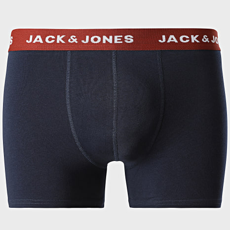Jack And Jones - Lot De 12 Boxers Solid Bleu Marine Noir Gris Chiné Gris Anthracite Chiné