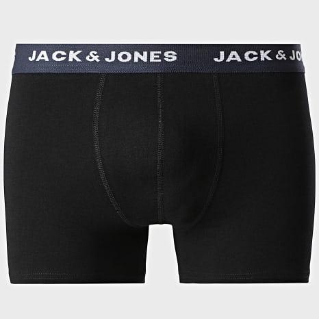 Jack And Jones - Lot De 12 Boxers Solid Bleu Marine Noir Gris Chiné Gris Anthracite Chiné