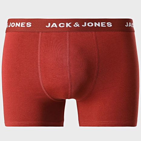 Jack And Jones - Lot De 10 Boxers Solid Vert Kaki Bordeaux Bleu Roi Bleu Marine Noir