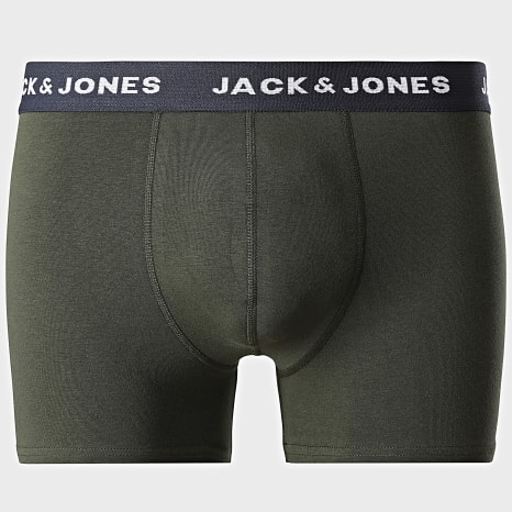 Jack And Jones - Lot De 10 Boxers Solid Vert Kaki Bordeaux Bleu Roi Bleu Marine Noir