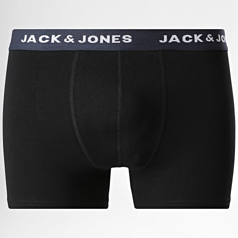 Jack And Jones - Lot De 10 Boxers Solid Noir Bleu Marine Gris Chiné Gris Anthracite Chiné