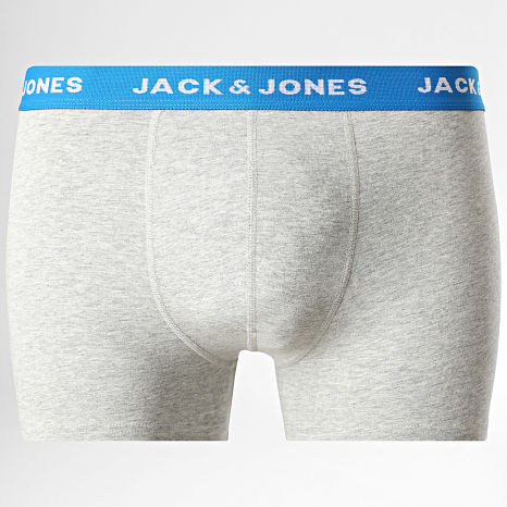 Jack And Jones - Lot De 10 Boxers Solid Noir Bleu Marine Gris Chiné Gris Anthracite Chiné