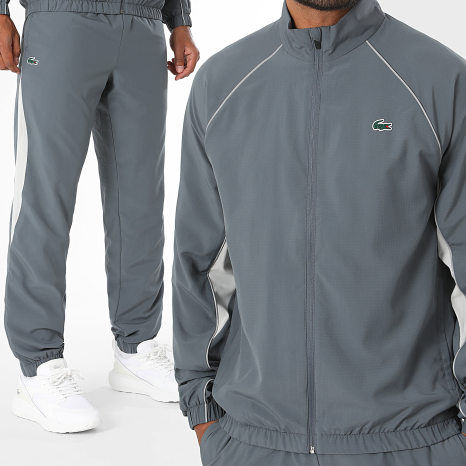 Lacoste - Ensemble De Survetement Regular Fit Logo Crocodile Gris Anthracite