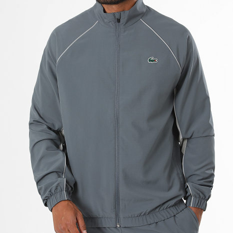 Lacoste - Ensemble De Survetement Regular Fit Logo Crocodile Gris Anthracite
