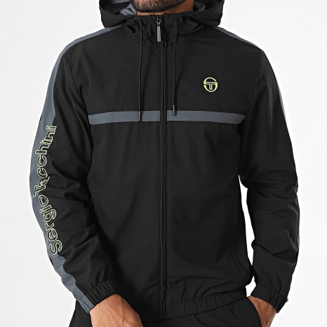Sergio Tacchini - Ensemble De Survêtement Crannie Gemelli 41554 41560 Noir Gris Foncé
