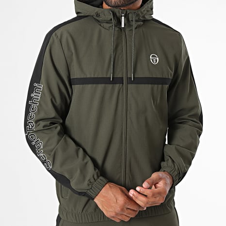 Sergio Tacchini - Ensemble De Survêtement Crannie Gemelli 41554 41560 Vert Kaki Noir