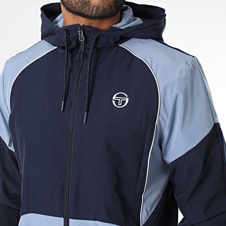 Sergio Tacchini - Ensemble De Survêtement Grecale 41724 41725 Bleu Marine Bleu Clair