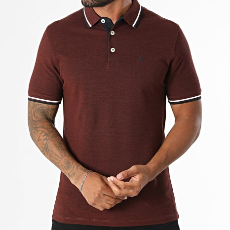 Jack And Jones - Polo Manches Courtes Paulos Bordeaux
