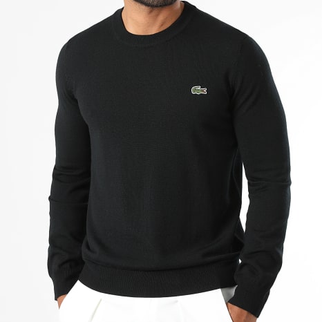 Lacoste - Pull Regular Fit Logo Brodé Crocodile Noir
