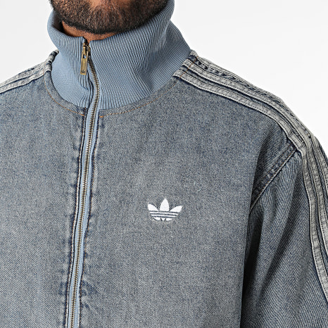 Adidas Originals - Veste Jean A Bandes Firebird Adicolor KS4970 Bleu Clair