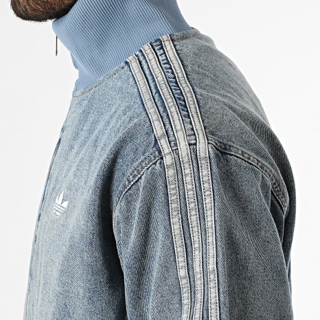 Adidas Originals - Veste Jean A Bandes Firebird Adicolor KS4970 Bleu Clair