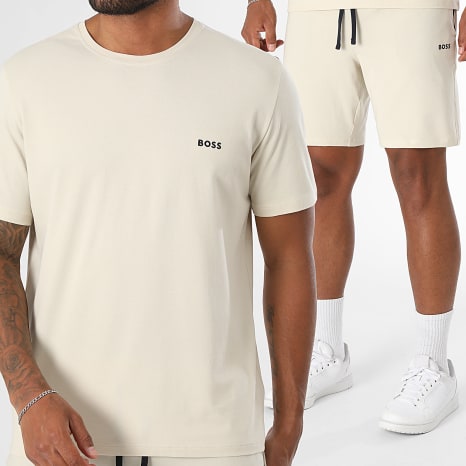 BOSS - Conjunto Camiseta y Pantalón Corto de chándal Mix And Match 50515312 50515314 Beige