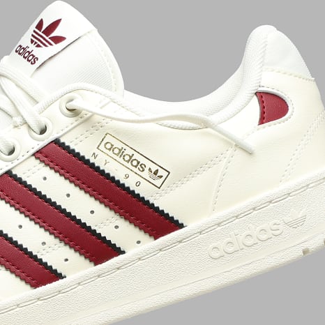 Adidas Originals - Baskets NY 90 Stripes H04429 Off White Classic Burgundy Core Black