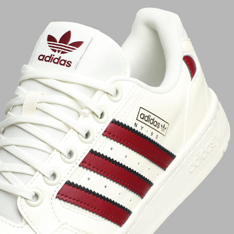 Adidas Originals - Baskets NY 90 Stripes H04429 Off White Classic Burgundy Core Black