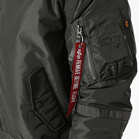 Alpha Industries - Bomber Col Mouton B15 3 TT 198122 Vert Kaki