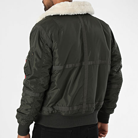 Alpha Industries - Bomber Col Mouton B15 3 TT 198122 Vert Kaki