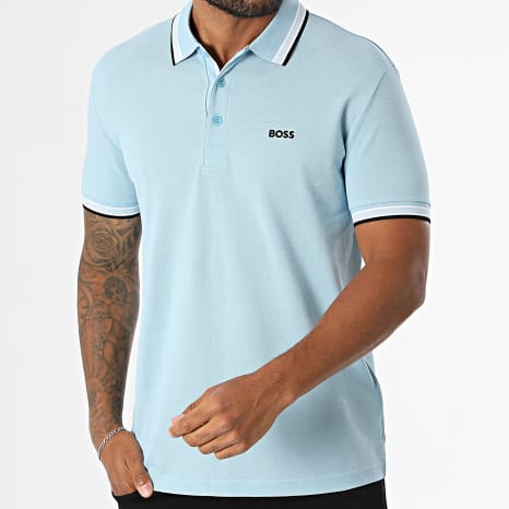 BOSS - Polo Manches Courtes Paddy 50469055 Bleu Clair