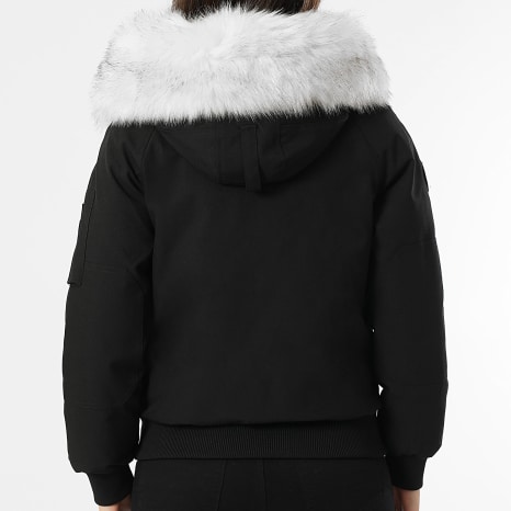 Comme Des Loups - Blouson Chauffant Femme Capuche Fourrure Madrid Noir Beige