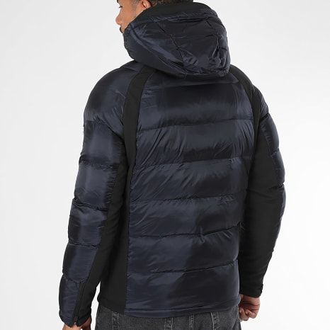 Comme Des Loups - Doudoune Chauffante Capuche Avoriaz Bleu Marine Noir