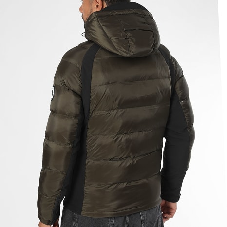 Comme Des Loups - Doudoune Chauffante Capuche Avoriaz Vert Kaki Noir