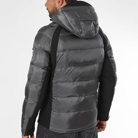 Comme Des Loups - Doudoune Chauffante Capuche Avoriaz Gris Anthracite Noir