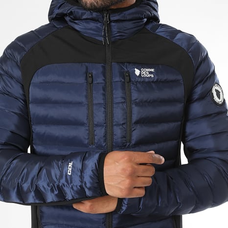 Comme Des Loups - Doudoune Capuche Colorado Bleu Marine Noir