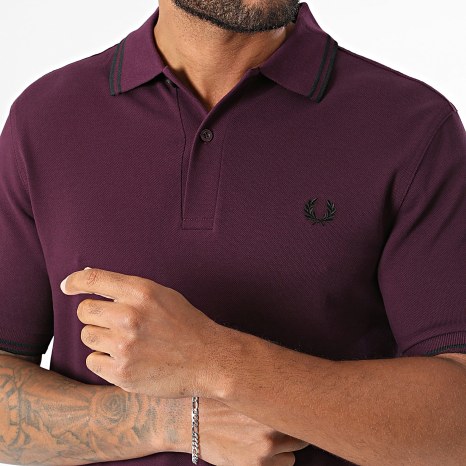 Fred Perry - Polo Manches Courtes Twin Tipped M3600 Violet